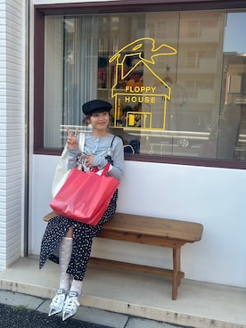 「MAISON SPECIAL（メゾンスペシャル）のアイテム」を使った、高橋愛さん（レディース・154cm）の夏コーディネート