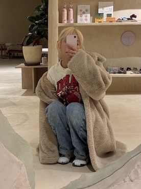 「GANNI（ガニー）のアイテム」を使った、高橋愛さん（レディース・154cm）の春コーディネート