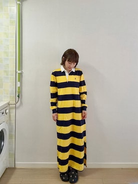 「ロングワンピース」｜高橋愛さん（レディース・154cm）の春コーディネート