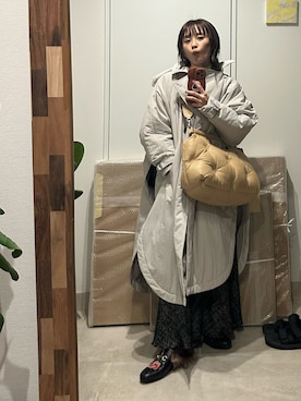 「メゾンマルジェラ」｜「アイテム（ジャケット/アウター）」を使った、高橋愛さん（レディース・154cm）の秋コーディネート