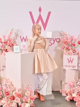 「アイテム（ワンピース）」を使った、高橋愛さん（レディース・154cm）の夏コーディネート