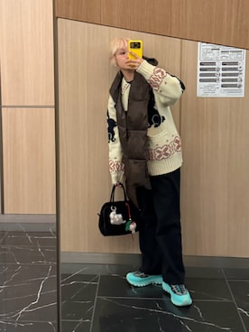 「THE ROW（ザロウ）のアイテム」を使った、高橋愛さん（レディース・154cm）の冬コーディネート