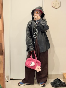 「アイテム（キャップ）」を使った、高橋愛さん（レディース・154cm）の秋コーディネート