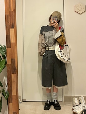「NEW ERA（ニューエラ）のアイテム」を使った、高橋愛さん（レディース・154cm）の夏コーディネート