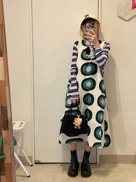 「アイテム（ブーツ）」を使った、高橋愛さん（レディース・154cm）の夏コーディネート