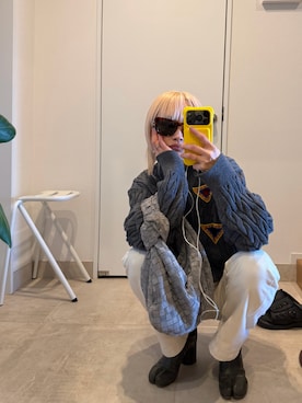 「TOGA(トーガ)のアイテム」を使った、高橋愛さん(レディース・154cm)の冬コーディネート