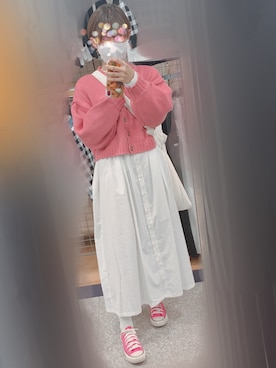「coca（coca）（コカ）のアイテム（シャツワンピース）」を使った、みちょさん（レディース・159cm）の春コーディネート