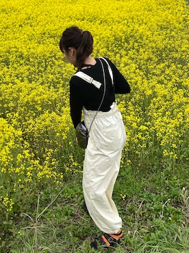 「ピクニック」｜「アイテム（オールインワン・サロペット）」を使った、h’’さん（レディース・159cm）の春コーディネート