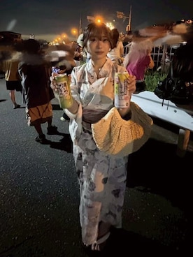 「アイテム（バッグ）」を使った、ななさん（レディース・163cm）の夏コーディネート