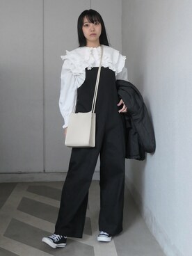 「corners」｜「アイテム（ミリタリージャケット）」を使った、ななさん（レディース・163cm）の冬コーディネート