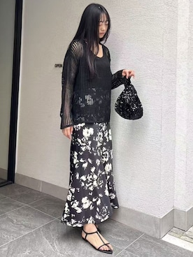 「CORNERS（コーナーズ）のアイテム（スカート）」を使った、ななさん（レディース・163cm）の夏コーディネート