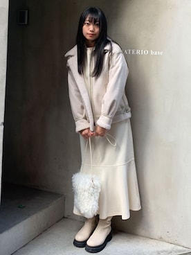 「CORNERS（コーナーズ）のアイテム（ジャケット/アウター）」を使った、ななさん（レディース・163cm）の冬コーディネート