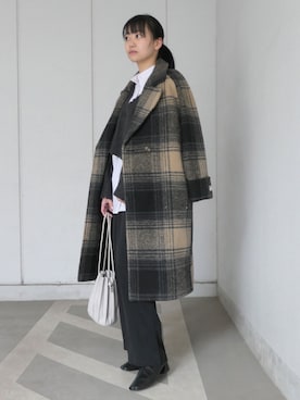 「corners」｜「アイテム（その他アウター）」を使った、ななさん（レディース・163cm）の冬コーディネート