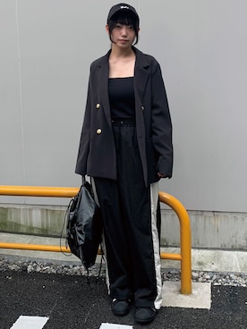 「アイテム（バックパック/リュック）」を使った、ななさん（レディース・163cm）の夏コーディネート