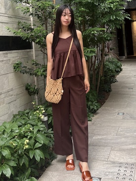 「アイテム（その他）」を使った、ななさん（レディース・163cm）の夏コーディネート