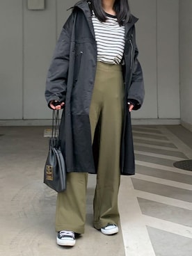 「春服デビュー宣言」｜「アイテム（ミリタリージャケット）」を使った、ななさん（レディース・163cm）の春コーディネート