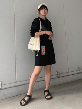 「CORNERS（コーナーズ）のアイテム（タンクトップ）」を使った、ななさん（レディース・163cm）の夏コーディネート