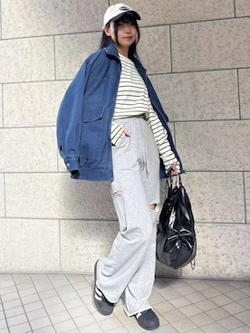 「corners」｜「アイテム（デニムジャケット）」を使った、ななさん（レディース・163cm）の冬コーディネート