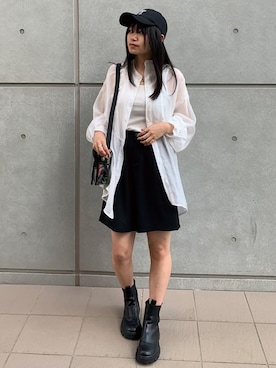 「CORNERS（コーナーズ）のアイテム（タンクトップ）」を使った、ななさん（レディース・163cm）の夏コーディネート
