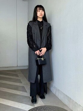 「corners」｜「アイテム（その他アウター）」を使った、ななさん（レディース・163cm）の秋コーディネート