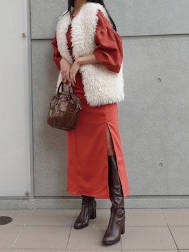 「corners」｜「アイテム（その他アウター）」を使った、ななさん（レディース・163cm）の秋コーディネート