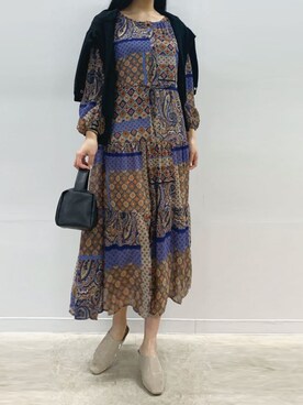 「新作」｜「アイテム（その他）」を使った、ななさん（レディース・163cm）の冬コーディネート