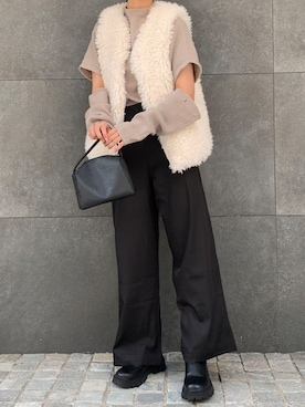 「corners」｜「アイテム（その他アウター）」を使った、ななさん（レディース・163cm）の秋コーディネート