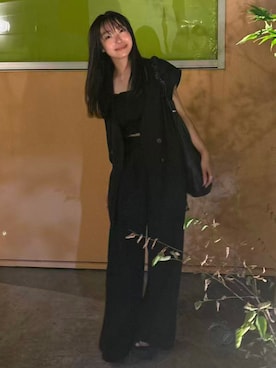 「キレイめコーデ」｜「アイテム（スラックス）」を使った、ななさん（レディース・163cm）の秋コーディネート