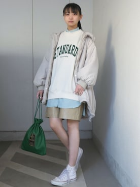 「モンスターパーカー」｜「アイテム（その他）」を使った、ななさん（レディース・163cm）の冬コーディネート