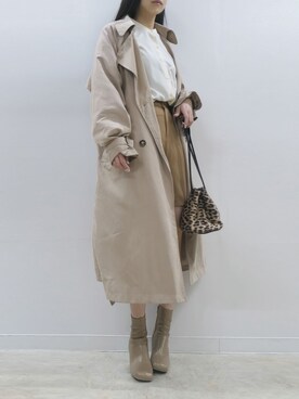 「corners」｜「アイテム（トレンチコート）」を使った、ななさん（レディース・163cm）の冬コーディネート