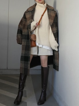 「corners」｜「アイテム（その他アウター）」を使った、ななさん（レディース・163cm）の秋コーディネート