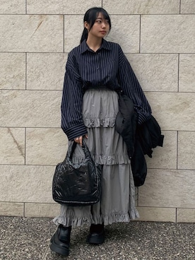 「新作」｜「アイテム（その他）」を使った、ななさん（レディース・163cm）の冬コーディネート