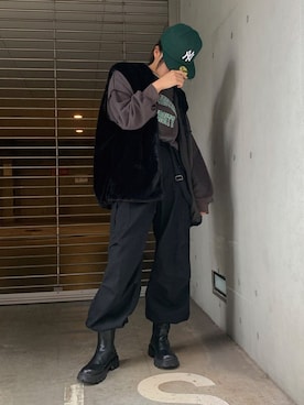 「corners」｜「アイテム（MA-1）」を使った、ななさん（レディース・163cm）の秋コーディネート