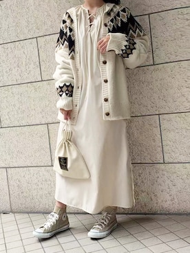 「ワンピース×スニーカー」｜「アイテム（その他）」を使った、ななさん（レディース・163cm）の秋コーディネート