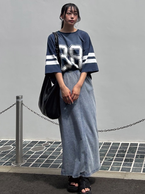 メッシュ切り替えナンバーTシャツ