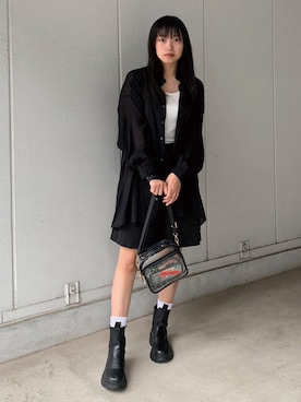 「CORNERS（コーナーズ）のアイテム（タンクトップ）」を使った、ななさん（レディース・163cm）の夏コーディネート