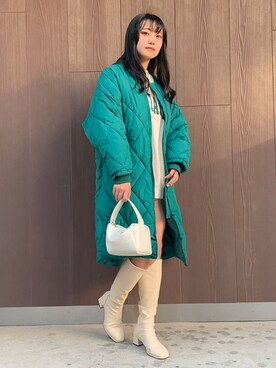 「CORNERS（コーナーズ）のYOGAプリントロンT（Tシャツ/カットソー）」を使った、ななさん（レディース・163cm）の秋コーディネート