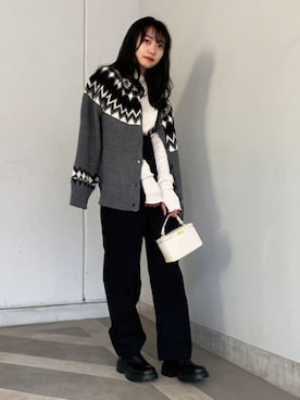 「厚底ブーツ」｜「アイテム（オールインワン・サロペット）」を使った、ななさん（レディース・163cm）の秋コーディネート