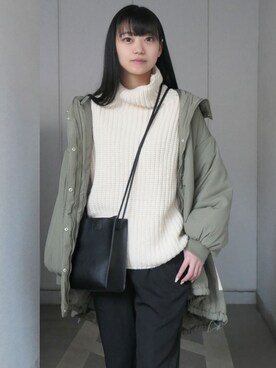 「モンスターパーカー」｜「アイテム（その他）」を使った、ななさん（レディース・163cm）の冬コーディネート
