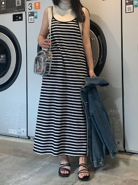 「CORNERS（コーナーズ）のアイテム（タンクトップ）」を使った、ななさん（レディース・163cm）の春コーディネート