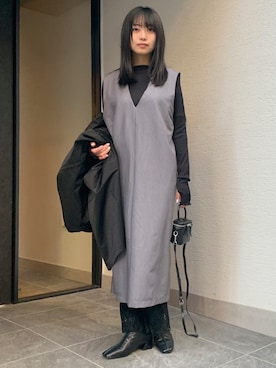 「corners」｜「アイテム（ミリタリージャケット）」を使った、ななさん（レディース・163cm）の春コーディネート