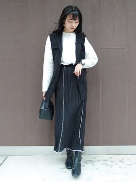 「corners」｜「アイテム（その他アウター）」を使った、ななさん（レディース・163cm）の秋コーディネート