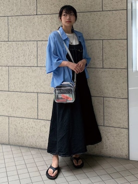 「CORNERS（コーナーズ）のアイテム（タンクトップ）」を使った、ななさん（レディース・163cm）の夏コーディネート