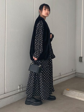 「corners」｜「アイテム（MA-1）」を使った、ななさん（レディース・163cm）の秋コーディネート