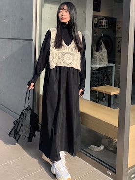 「24ssトレンド」｜「アイテム（その他）」を使った、ななさん（レディース・163cm）の冬コーディネート
