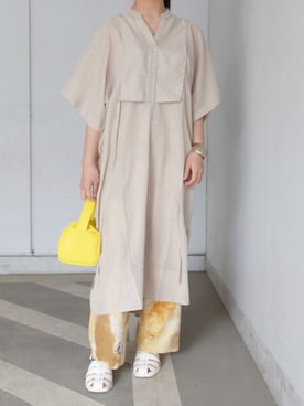 「ごきげんウィーク」｜「アイテム（シャツワンピース）」を使った、ななさん（レディース・163cm）の春コーディネート