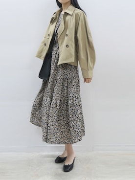「corners」｜「アイテム（トレンチコート）」を使った、ななさん（レディース・163cm）の冬コーディネート
