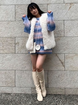 「corners」｜「アイテム（その他アウター）」を使った、ななさん（レディース・163cm）の秋コーディネート