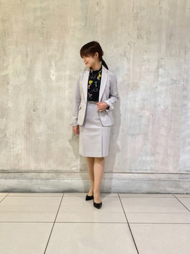 「NARACAMICIE（ナラカミーチェ）のアイテム（テーラードジャケット）」を使った、HONDAさん（レディース・154cm）の秋コーディネート