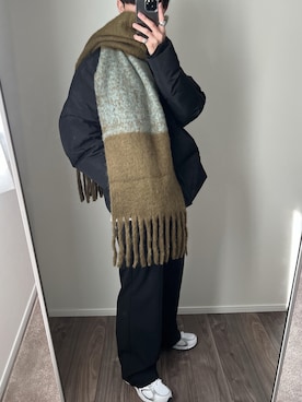 「ZARA（ザラ）のアイテム（ダウンジャケット/コート）」を使った、どるうぇんさん（メンズ・177cm）の冬コーディネート